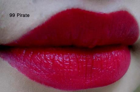 Rouge Allure Lipstick Swatches - 97 Incandescente, 104 Passion, 102 Palpitante, 99 Pirate