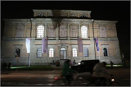 Evening in Munich at Pinakothek der Moderne with new camera