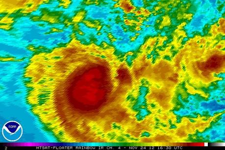 Tropischer Sturm BOLDWIN wird voraussichtlich keine Bedrohung für Mauritius, Boldwin, aktuell, November, 2012, Satellitenbild Satellitenbilder, Vorhersage Forecast Prognose, Zyklonsaison Südwest-Indik 2012 2013, Mauritius,