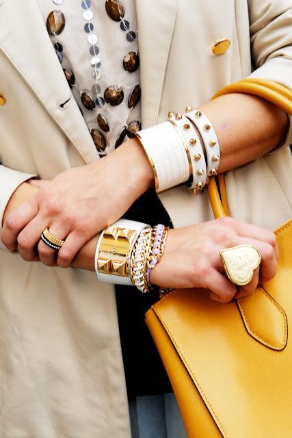 Wednesday to go: a golden pair of boots and studded blouse