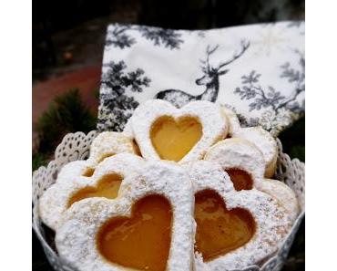 Post aus meiner Küche No. 2: Spitzbuben Herzen gefüllt mit Zitrus-Zimt Marmelade!