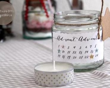 Last Minute Adventskerze im Glas