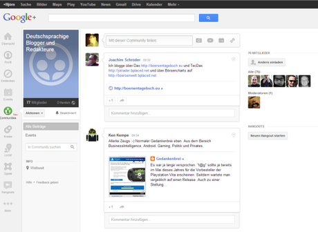 Neue Community auf Google+