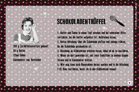 Miss Herzfrischs Adventskalender 13.Türchen2012 Schokoladentrüffel Rezept