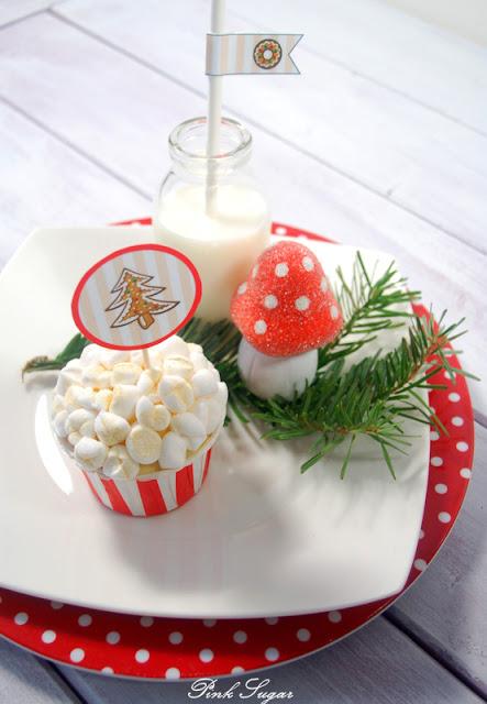 Popcorncupcakes zur Weihnachtsfeier von der 