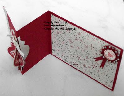 Weihnachtliche Falzkarte mit Schwenk-Ornament !