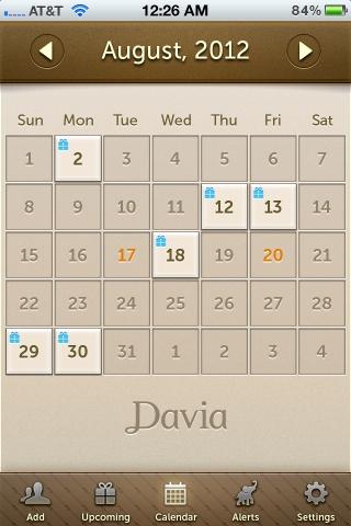 Birthday Calendar by Davia – Erinnerungen an Geburtstage zur richtigen Zeit