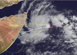 Tropischer Sturm 4 im Indischen Ozean zieht nach Somalia, Mahasen, Dezember, 2012, Indischer Ozean Indik, Zyklonsaison Nordindik, aktuell, Satellitenbild Satellitenbilder, 