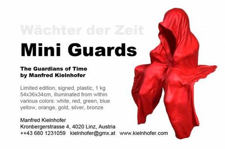 public contemporary light art design sculpture time guardians mini guards by light artist designer sculptor manfred kielnhofer museum shop gallery store
