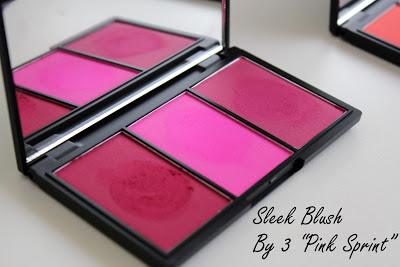 Sleek Blush By 3 - Übersicht und Swatches
