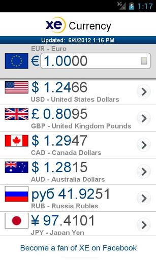 XE Currency – Hervorragendes Tool zur schnelle Umrechnung von Währungen und mehr
