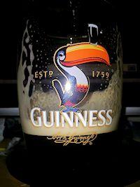 Guinness-Glas im Einsatz