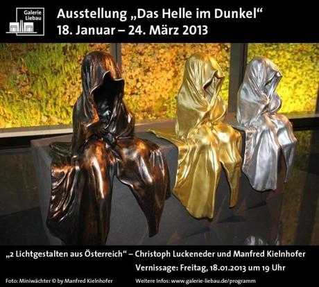 Galerie Liebau Fulda – photographer sculptor Christopf Luckeneder – light artist painter Manfred Kielnhofer- contemporary light art sculpture statue painting photography