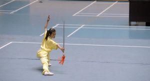 Die neun Jahre junge Xin Chenxi  trainiert hart für ihren Erfolg