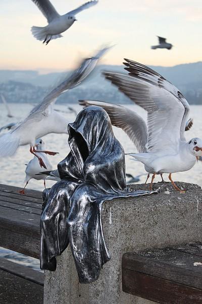 The guardians of time by sculptor Manfred Kielnhofer in Zurich Swiss Design-Partners shop contemporary art design sculpture