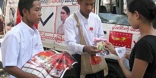 Weder fair noch frei: Burmas Junta-Wahlplakate nur gegen Bargeld