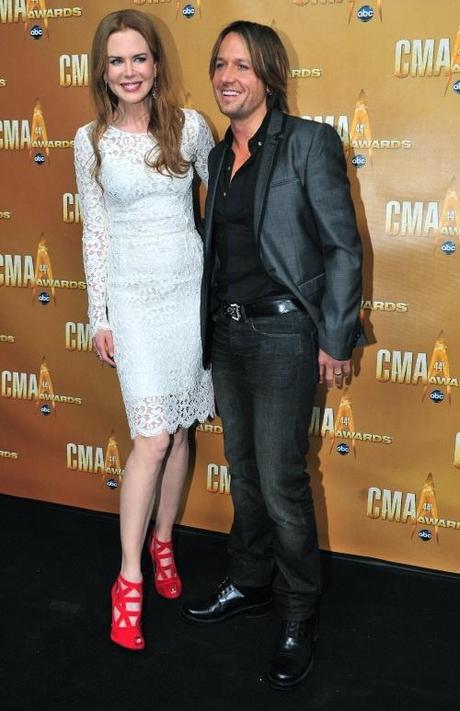 Keith Urban and Nicole Kidman arrive for the 44th Annual Country Music Awards in Nashville, Tennessee on November 10, 2010. UPI/Kevin Dietsch. Photo via Newscom