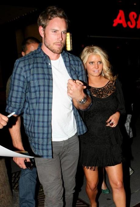 Singer turned designer Jessica Simpson mad her way out with her former NFL player boyfriend Eric Johnson enjoyed an evening out in New York City, New york on September 8, 2010. Jessica will be very busy this up coming week with the launch of her jeanswear line and her spring 2011 collection during the Mercedes Benz Fashion Week events. Fame Pictures, Inc