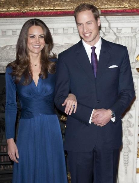 Photo by: AP/AAD/starmaxinc.com  2010  11/16/10 Kate Middleton and Prince William at a photocall honoring the official announcement of their engagement. (St. James Palace, London, England)  Photo via Newscom