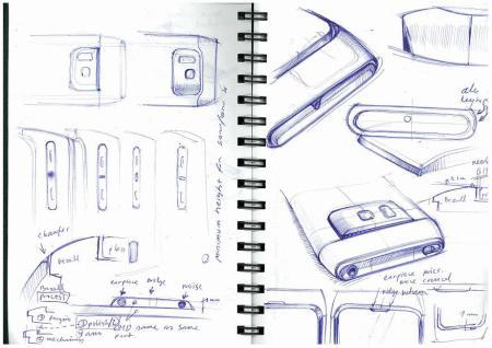Design Skizze vom Nokia N8