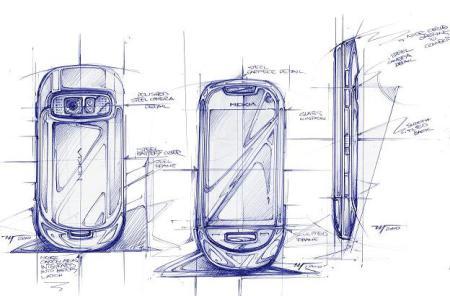 Designer Zeichnung vom Nokia C7