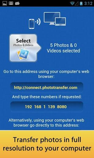 Photo Transfer App – Übertrage Fotos von/zum Rechner, Android Phone/Tablet, iPhone und iPad
