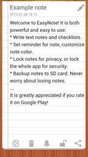 Notizblock EasyNote Notepad – Einfache aber dennoch komfortable Notiz-App