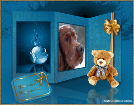 Weihnachtskarte Beispiel mit Hund