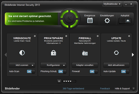 Für 24 Stunden kostenlos - Bitdefender Internet Security 2013 