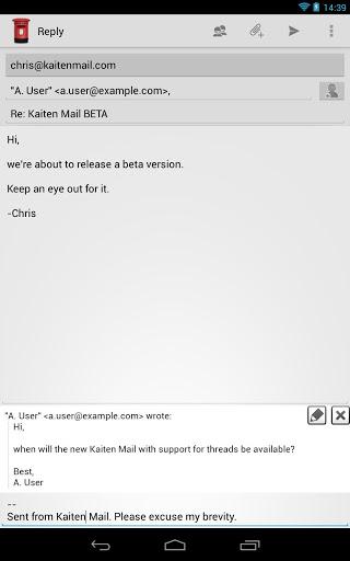 Kaiten Mail 2.0 (Free) Beta – Neue Version, aber kaum Änderungen?