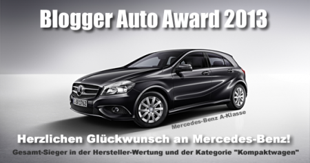 Blogger Auto Award 2013