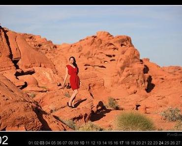 Fashion Kalender – February 2013 – Red minidress with heels
