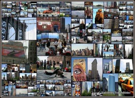 Collage mit Fotos aus New York
