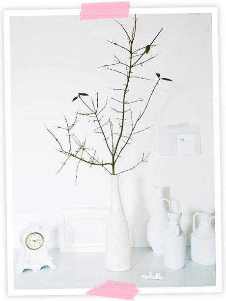DIY für selbstgemachte weiße Vasen/ DIY for white Vases