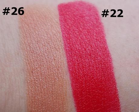 Rimmel London Kate Moss Collection Lasting Finish Lipsticks in #22 & #26