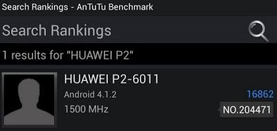 Huawei Ascend P2  im AnTuTu Benchmark aufgetaucht – 16.862 Punkte