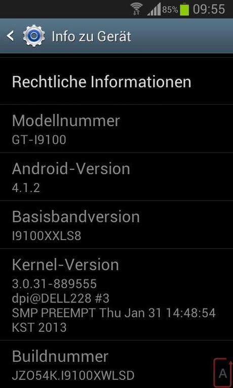 Samsung Galaxy S2: Update auf Android 4.1.2 erreicht Deutschland