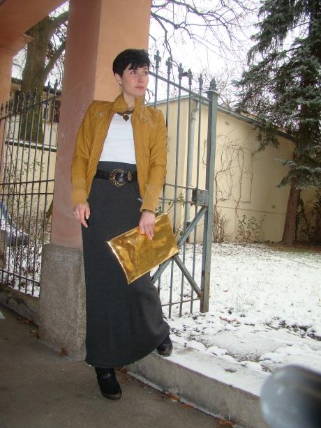 OOTD: Maxi Skirt & Leather Jacket