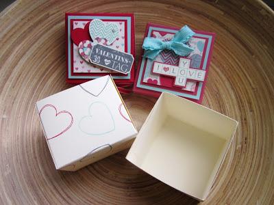 Valentinstag: Wellenquadrat-Box