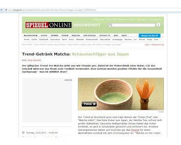Matcha-Artikel bei Spiegel.de