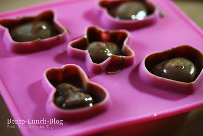 Niedliche Schokolade gefüllt mit Himbeerquark & Zimt-Mascarpone