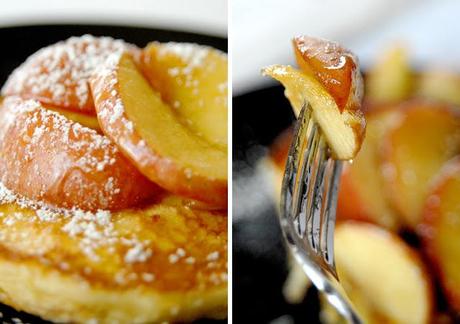 an apple a day { Pancakes mit karamellisiertem Apfel }