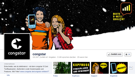 Congstar facebook page coverfoto