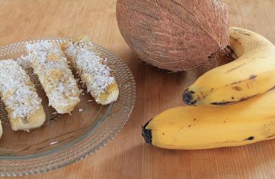 Gebackene Bananen mit Kokos
