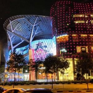 Instagram Singapore - famous Orchard Road with ION Shopping Centre by night