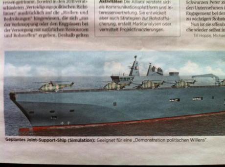 So soll ein Joint-Support-Ship aussehen. Ausschnitt aus dem Handelsblatt vom 18. Februar 2013