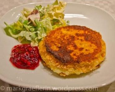 Er hat es wieder getan… gebackener Calvados-Taler mit Salat