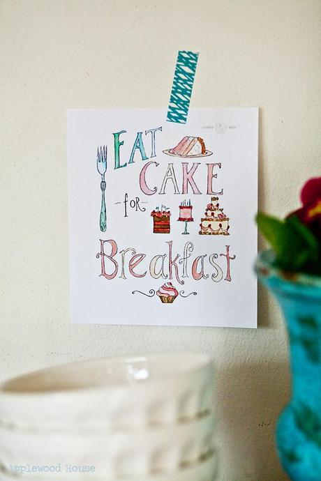 Cake Breakfast print