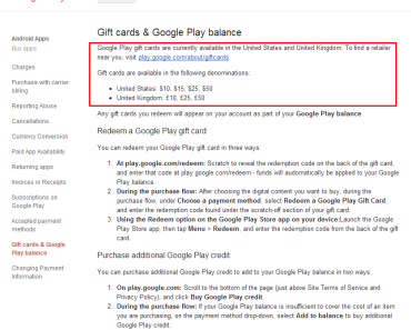 Google Play Store Geschenkguthabenkarten bald auch bei uns?
