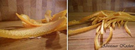 Orangen Ingwer Hähnchen, mit geröstetem Sesam und geschmortem Spitzkohl